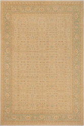 handmade Transitional Kafkaz Beige Green Hand Knotted RECTANGLE 100% WOOL area rug 9 x 12